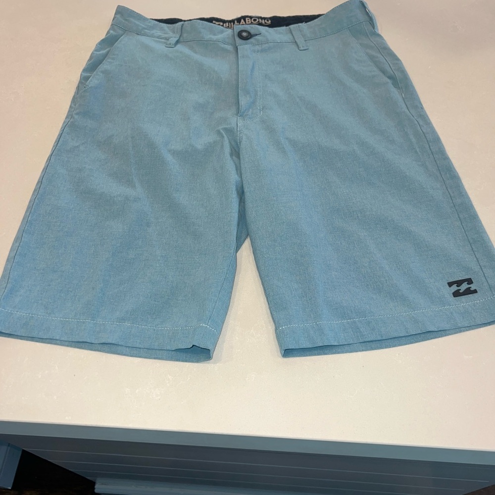 Billabong Blue Flat Front Shorts Lightweight Casual - Picture 2 of 9